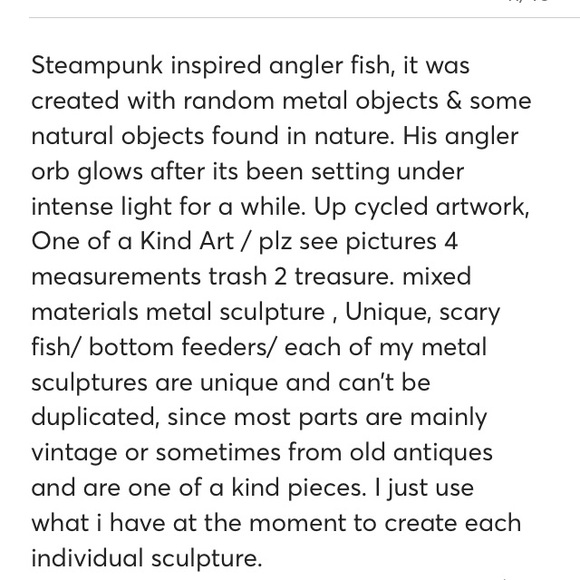 Steampunk inspired Angler Fish - Picture 10 of 10